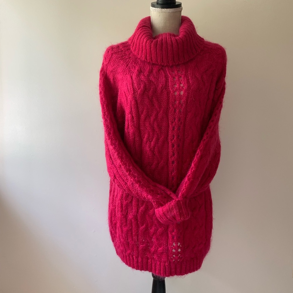 Vintage Express Mohair Chunky Cable Knit Sweater